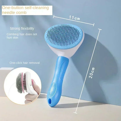 Stainless Steel Pet Hair Remover Brush for Dogs Cats Professional Deshedding Grooming Tool Home Pet Supplies Cat Dog Accessories