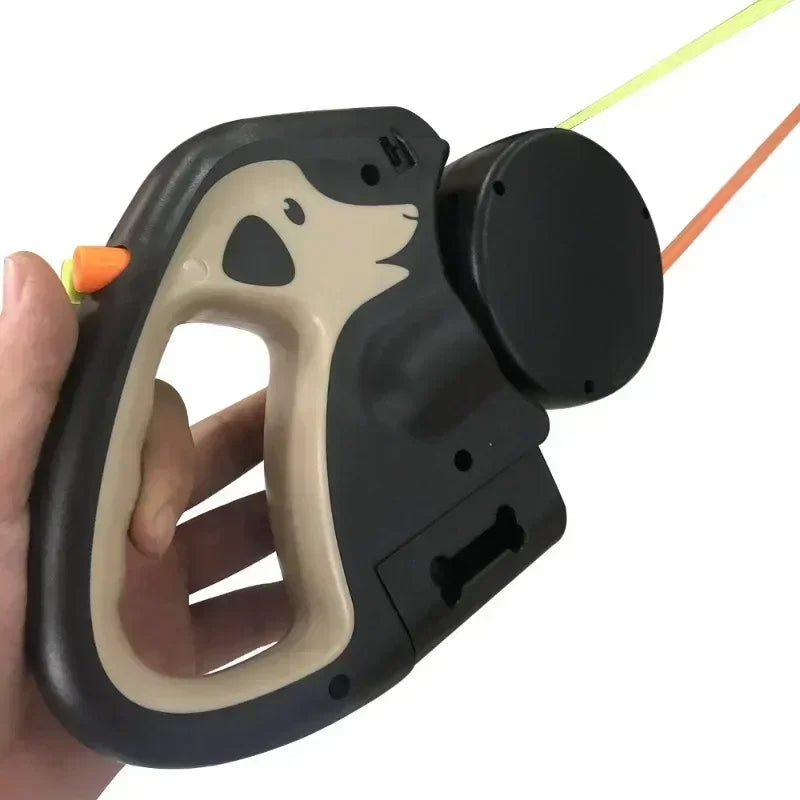 3m Rotating Nylon Pet Leash for 2 Dogs Adjustable Double Rope Leashes with Flashlight Poop Bag Box Pet Traction Rope Retractable
