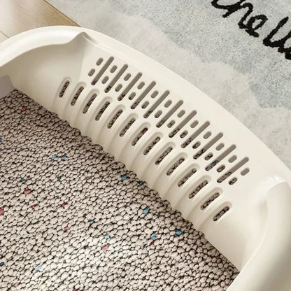 Pet Cat Sandbox Anti-Splash Litter Box Toilet Bedpan Simple Cleaning Safe Practical Cat Supplies Home Pet Toilet Accessory